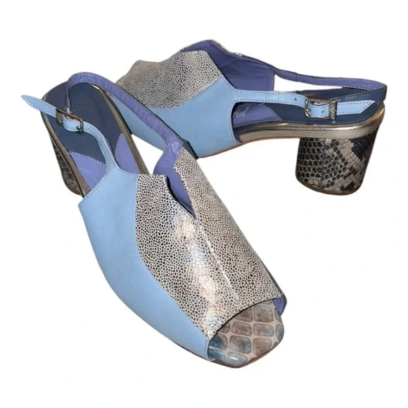 Altura Siete Iris Slingback Heels Handmade in Mexio US sz 8